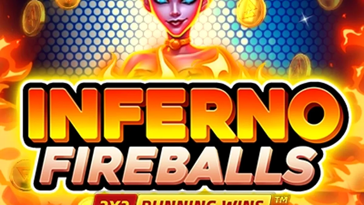 Interface vibrante do slot Inferno Fireballs com tema de fogo